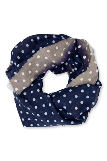 Шерстяной шарф-платок "Романтический горошек"