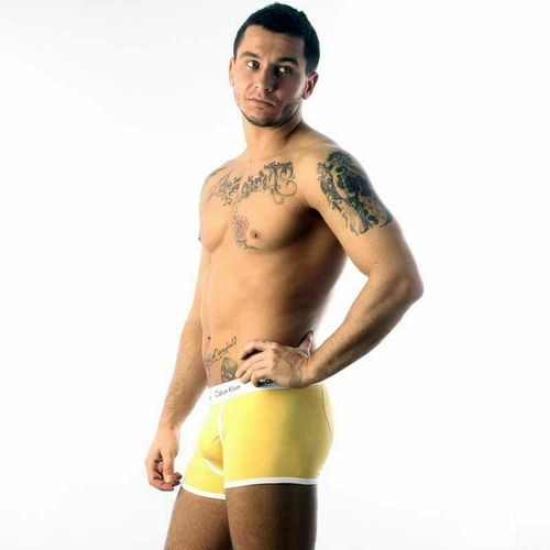 Мужские трусы боксеры желтые Calvin Klein 365 Yellow Boxer