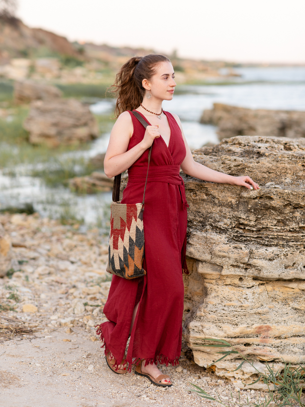 Бохо сумка "Зигзаг" большая