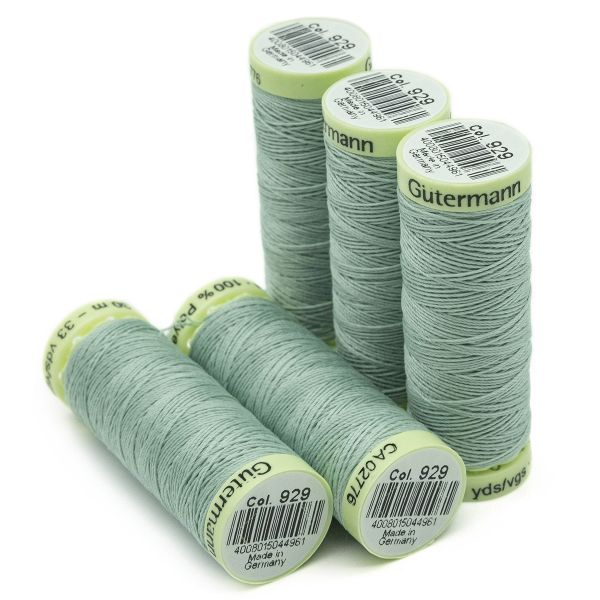 Нитки отделочные Gutermann Top Stitch 30 (30 метров), 5 кат. | 929 зеленый лишайник