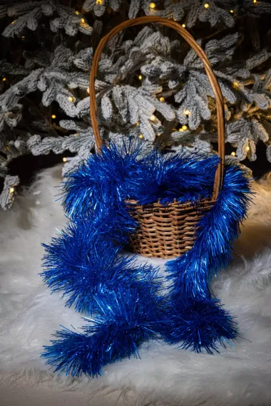 Мишура Праздничная д.150 мм., дл.2 м.,синий, КАЗ КОМ (Г-239/синий)