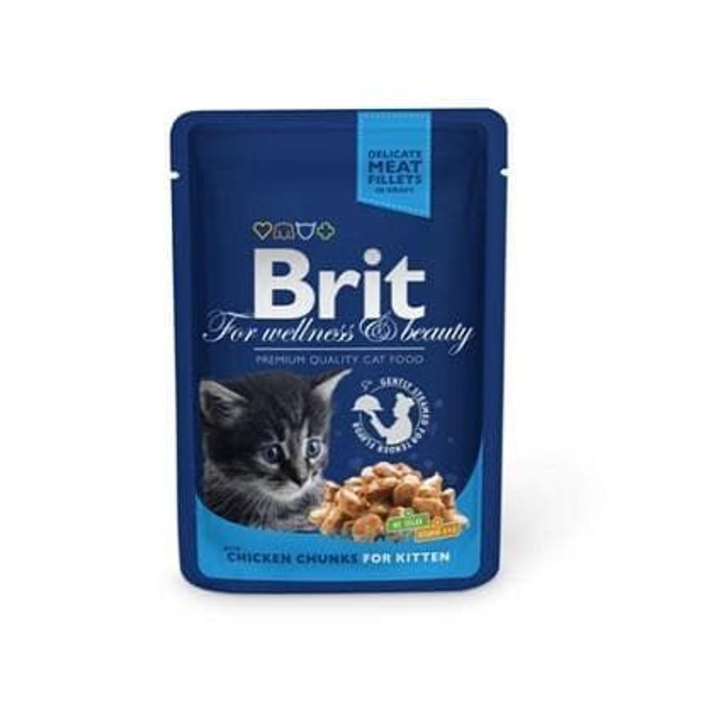 Brit Premium курица пауч д/котят 100гр (100309) Brit Premium курица пауч д/котят 100гр (100309)