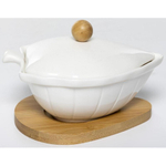 Паштетница на подставке "Листок" 150мл с крышкой