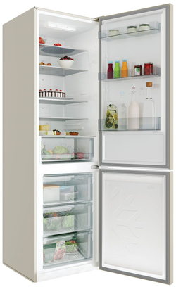 Холодильник двухкамерный Candy CCRN 6200C, Total No Frost, А, 370 л, кремовый