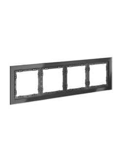 Рамка 4-м S70 стеклян. графит Voltum VLS110407