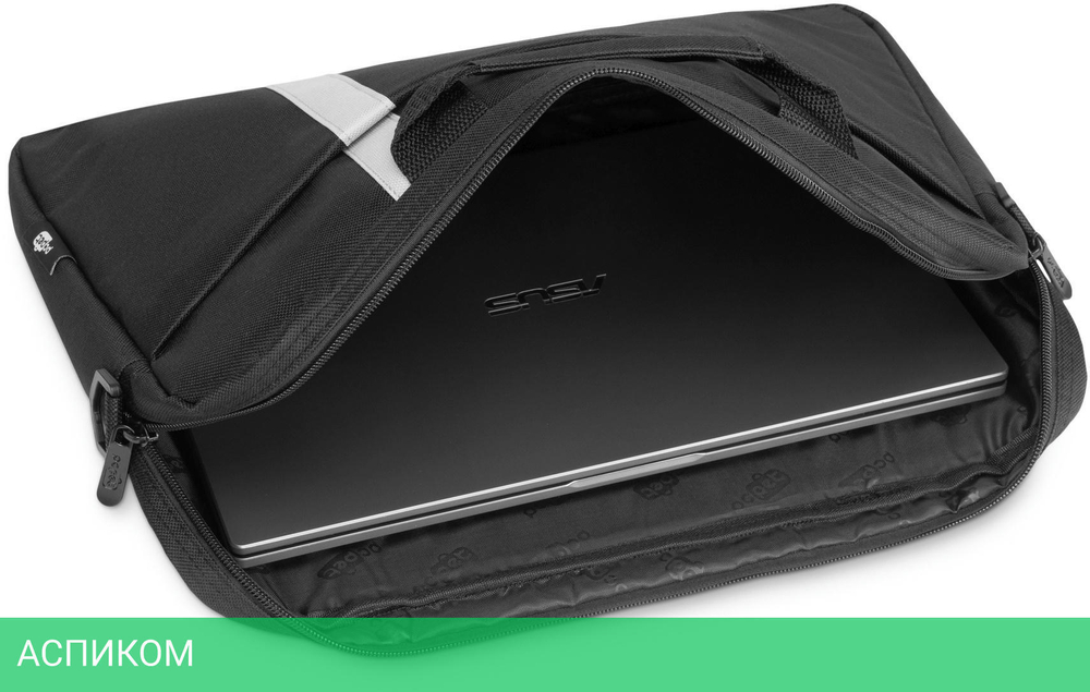 Сумка для ноутбука PC Pet HQ Classic черный/синий (PCP-1001BL)