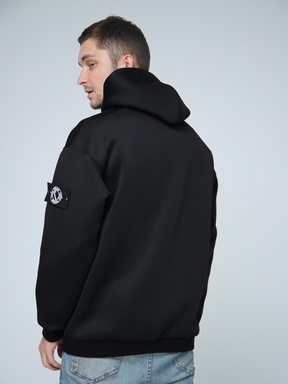 худи на молнии зипка город горький черный черная