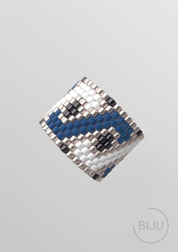 Схема кольца из бисера, узор PEYOTE, мозаичное плетение, четный счет, узор пейот из Miyuki Delica 11/0, файл PDF, RING_392