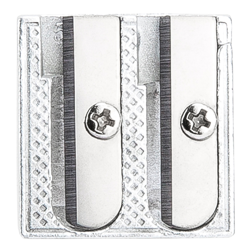 Точилка DELI "39762", металлическая, 2 отверстия, серебро