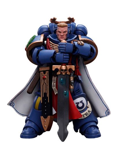 Фигурка JOYTOY Warhammer 40K Ultramarines Primaris Captain with Power Sword and Plasma Pistol 1:18 / Фигурка по мотивам вселенной "Warhammer 40,000"