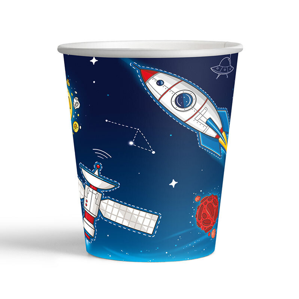 Стаканы бумажные "С Днем рождения" Космос 190 мл 6 шт