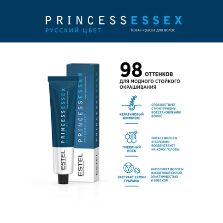 4/71 краска для волос, шатен коричнево-пепельный (магический коричневый) / ESSEX Princess 60 мл