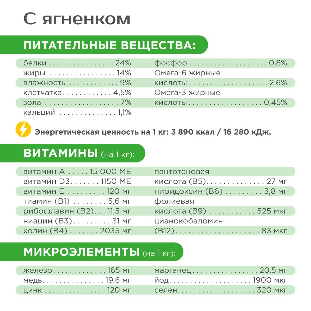 Корм сухой для взрослых собак крупных пород, премиум полнорационный комплекс, для заботы зубов и десен, с ягненком, 12 кг, QUATTRO