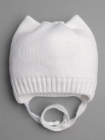 Шапка для девочки с ушками осенняя