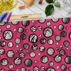 Ткань дюспо стеклянные шары с узорами диких животных