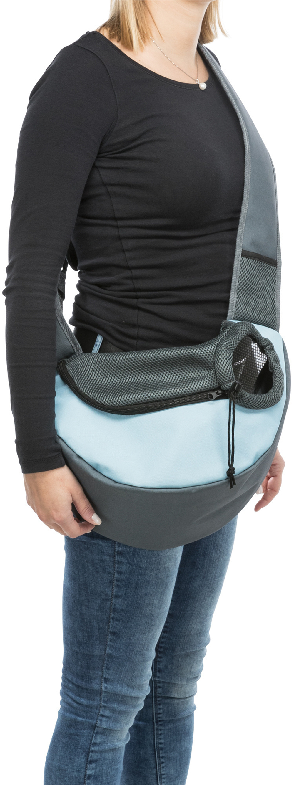 Переноска-слинг для собак и кошек Trixie Front Carrier Sling, размер 50х25х18см., светло синий