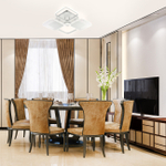 Светодиодный светильник 67Вт, 6320Лм, 3000К-6000К,Ra>80, ИК-пульт, плавная регулировка мощности, изменение цветовой температуры, ночник, металл/акрил, белый