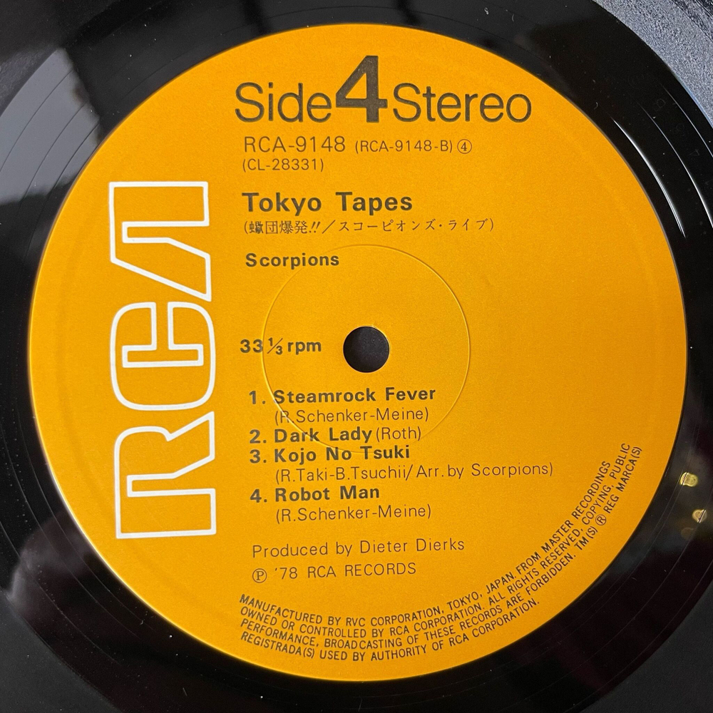 Винтажная виниловая пластинка LP Scorpions Tokyo Tapes (Japan 1978) (Obi) Hound Dog