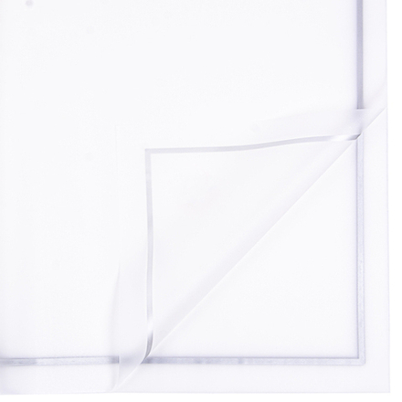 Упаковочная матовая пленка (0,58*0,58 м) Квадрат, Прозрачный/Серебро, 20 шт.