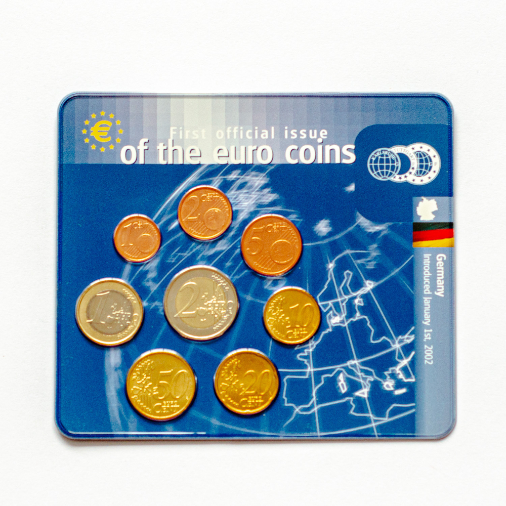 Germany 2002 Year Set: First Official Issue of the Euro Coins