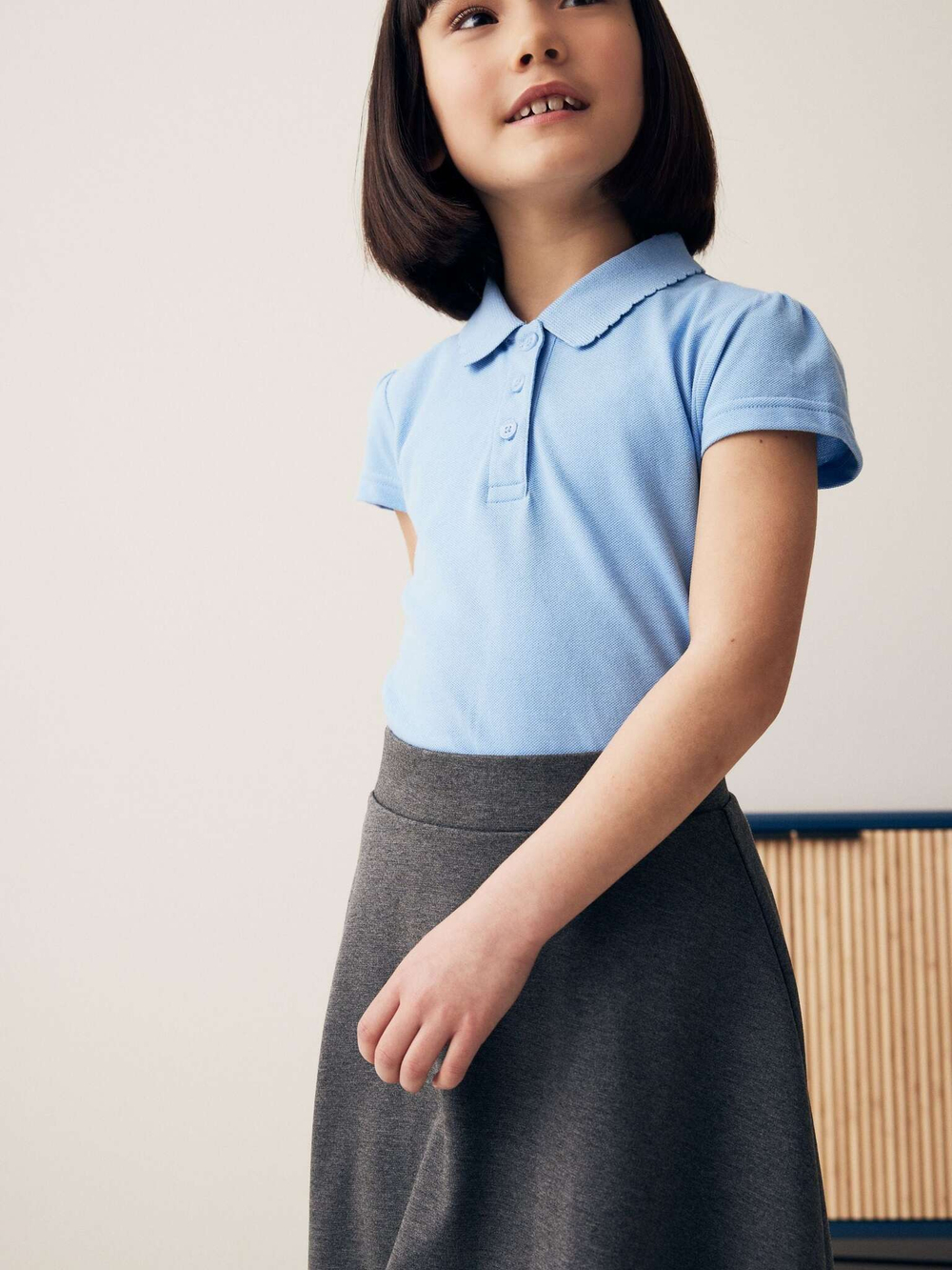 Поло школьное для девочки Next 562-039, 2 шт., Голубой