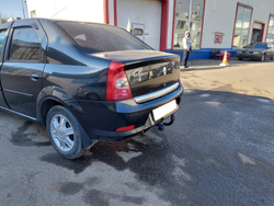 Фаркоп Renault Logan седан 2008-2014, условно-съемный,(без электрики) Трейлер.9010