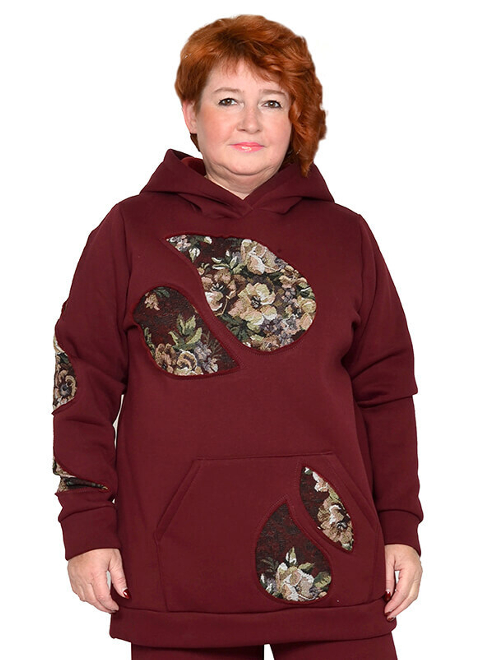 Толстовка из футера с начесом Любава