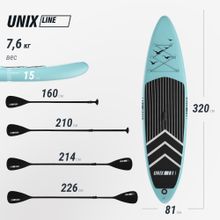 SUP-борд UNIX Line Ночные джунгли / Night Jungle (320 см)