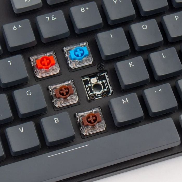 Беспроводная механическая ультратонкая клавиатура Keychron K5SE, Full Size, RGB подсветка, Blue Switch (K5SE-E2)