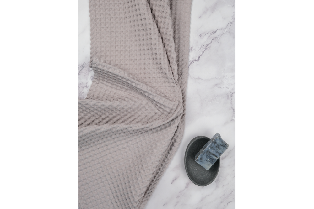 Комплект полотенец вафельных Home One 70х140 (2шт) темно-серый, светло-серый