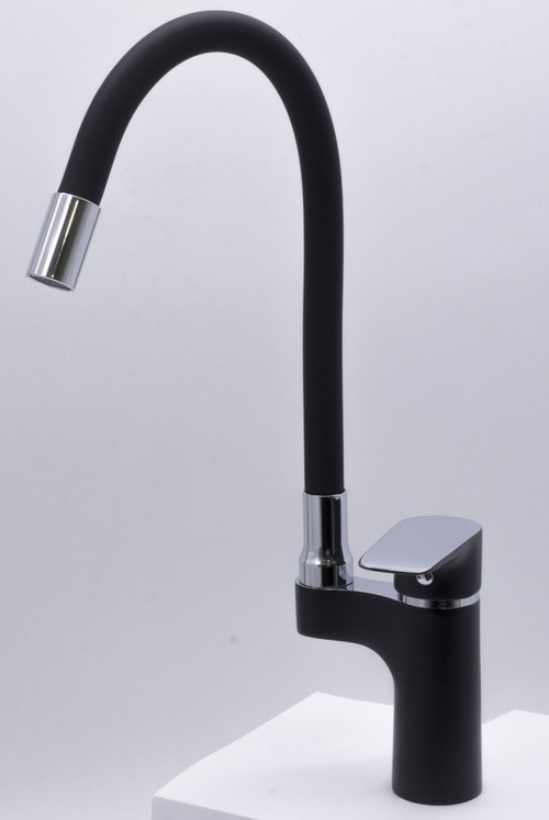 263521-CC Смеситель од. для кухни высок. (ЧЕРНЫЙ) ViEiR (10/1шт)