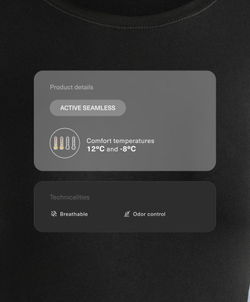 Oysho Бесшовная термофутболка базового слоя с длинными рукавами, черный