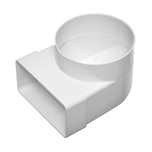 52-8-185 Переходник  вентиляционный угловой для плоских-круглых воздуховодов, 100мм, 55x110мм