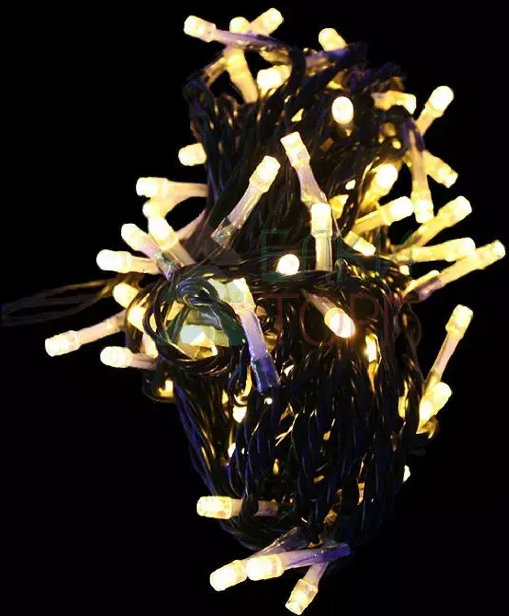 Комплект гирлянды на деревья 100 м., 5 лучей по 20 м, 24V, 1000 теплых белых LED ламп, черный ПВХ, LTC (KDD1000-11-1WW)