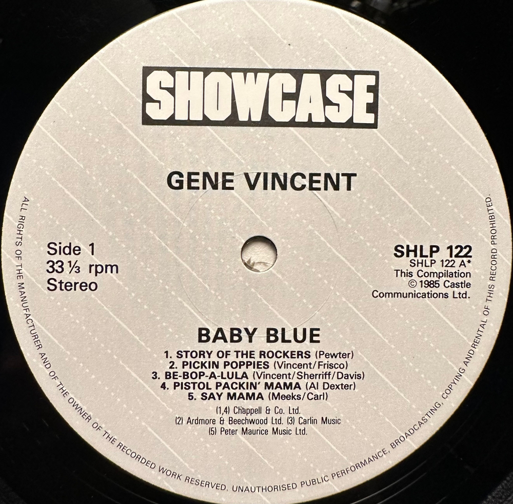 Gene Vincent - Baby Blue (Англия 1985г.)
