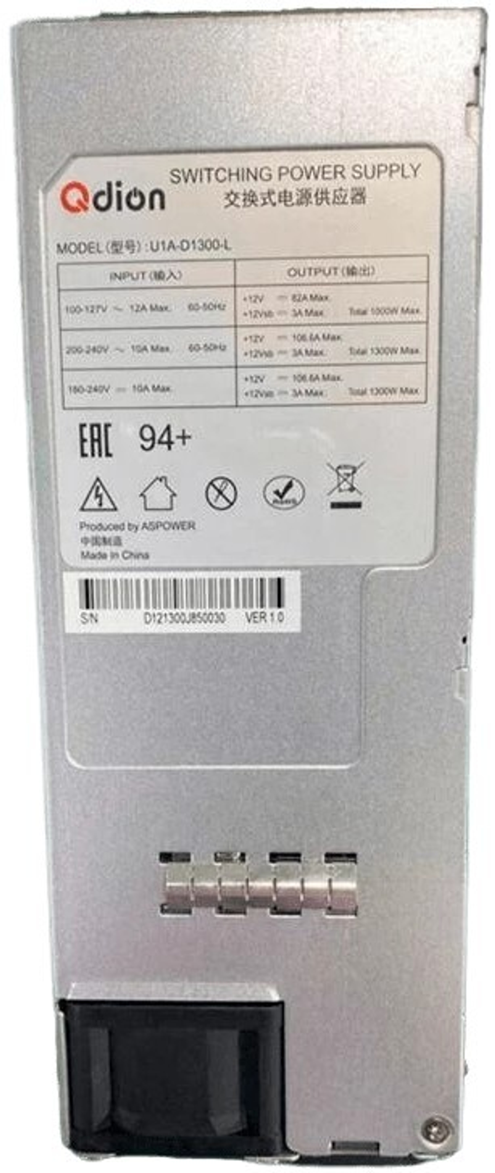 Блок питания  Qdion U1A-D1300-L