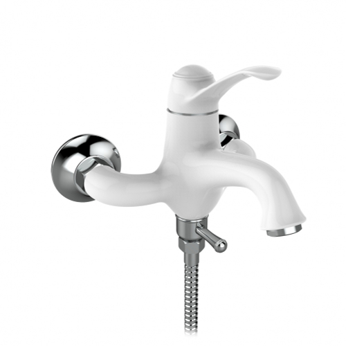 413531-F Смеситель од. для ванны кор. (БЕЛЫЙ) ViEiR (8/1шт)