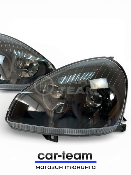 Фары на Лада Приора 1 (2170-72) передние с Bi LED модулями 2.5 дюйма, черная маска (под ключ)