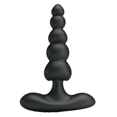 Черный анальный вибростимулятор Corban - 12 см. (Цвет: черный)