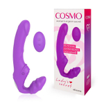 Фиолетовый безремневой страпон с 9 режимами вибрации и пультом ДУ (Цвет: фиолетовый)