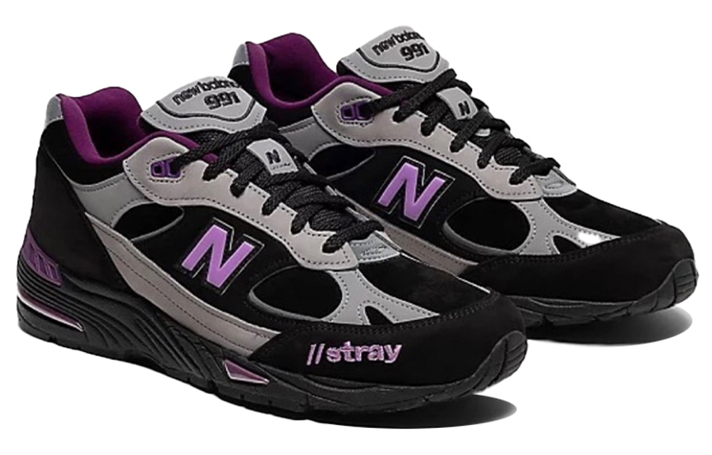 991 Stray Rats x 991 New Balance Made in England "Black Purple"