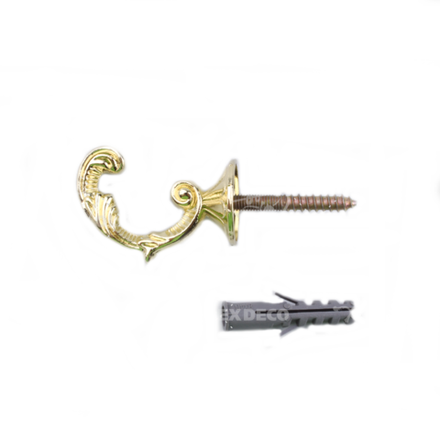Крючок-держатель для штор Севилья, цвет золото