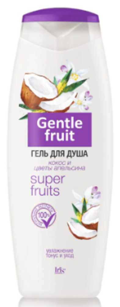 Гель для душа IRIS GENTLE FRUIT «Кокос и цветы апельсина» 400мл