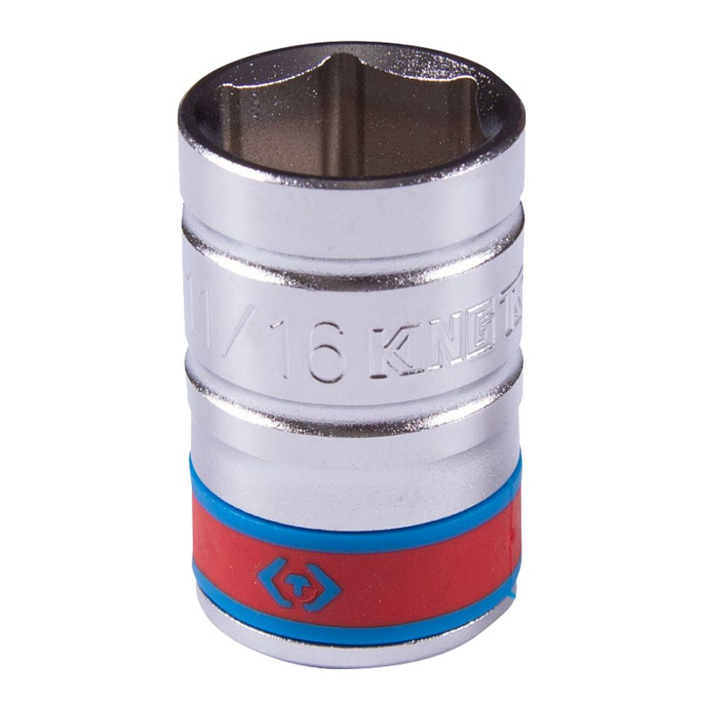 KING TONY (433522S) Головка торцевая стандартная шестигранная 1/2&quot;, дюймовая 11/16&quot;