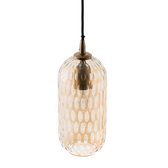 Светильник подвесной mystic aura, D14 см, янтарно-золотой