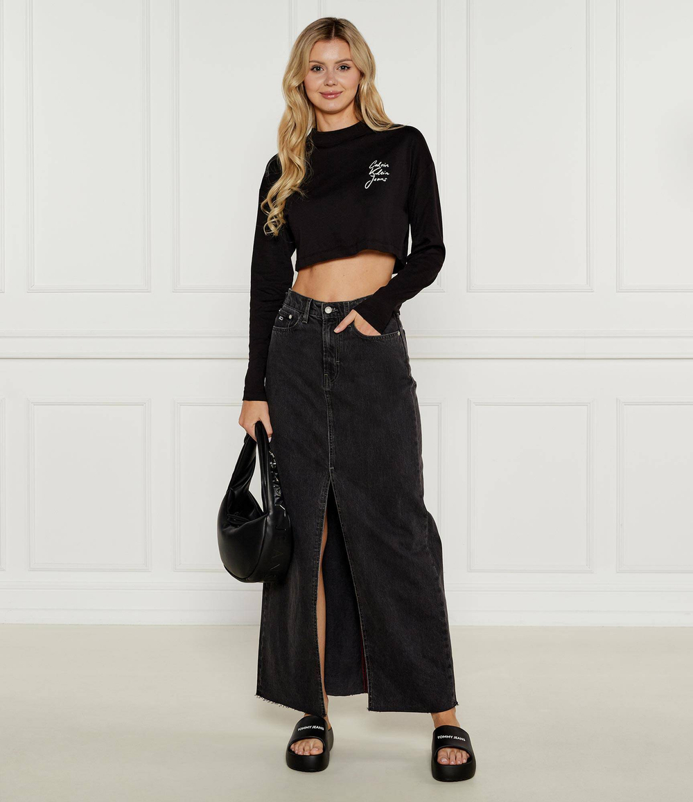 Джинсовая юбка Tommy Jeans - серый(DW0DW20554)