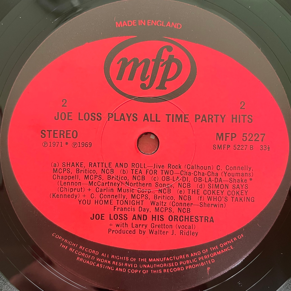 Joe Loss ‎– Joe Loss Plays Your All-Time Party Hits (Англия 1971г.)