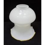 Плафон стеклянный "Катюша" опал с золотым кантом