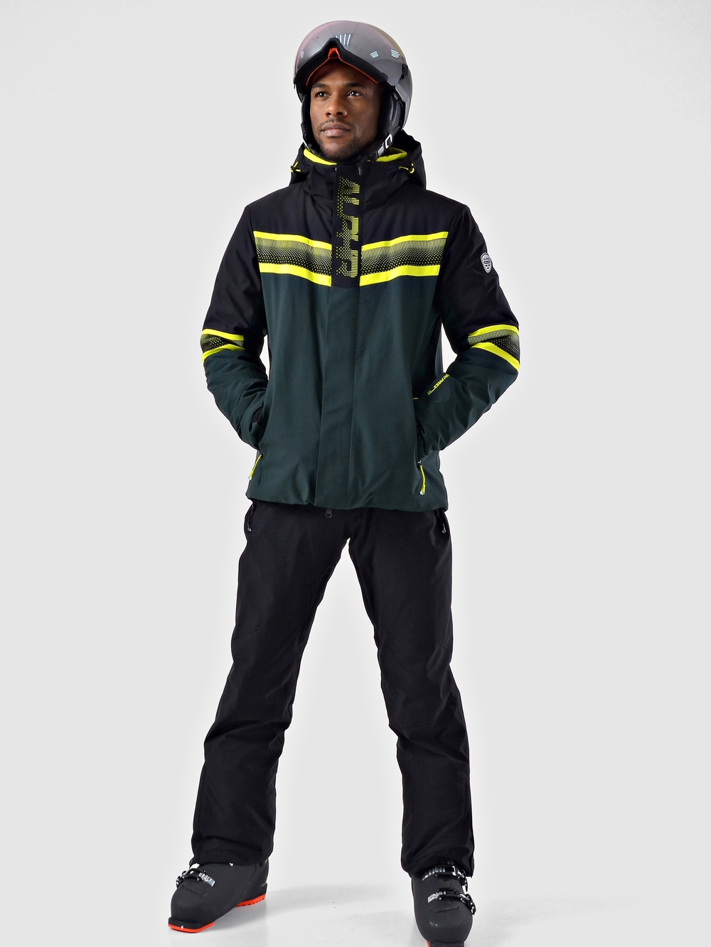 Мужская зимняя горнолыжная / сноубордическая куртка 224/117_1 Зеленый