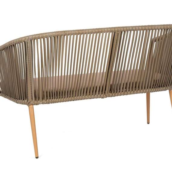 Уличный диван Cara 126 см, светло-коричневый